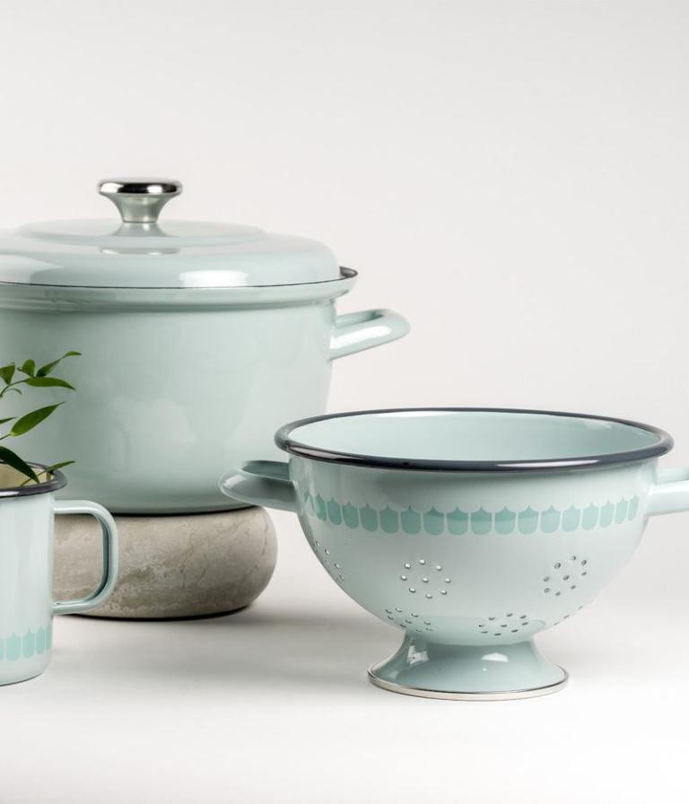 Muurla Emaillesieb Vappu Keittiössä mint