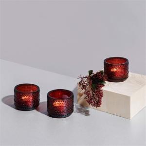 Iittala Kastehelmi Rechaurdkerszen Ständer rot Lifestyle