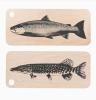 Muurla doppelseitiger Schneide- & Servierbrett Lachs & Hecht