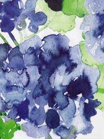 Pentik_Papierserviette_Pelargonie_blau