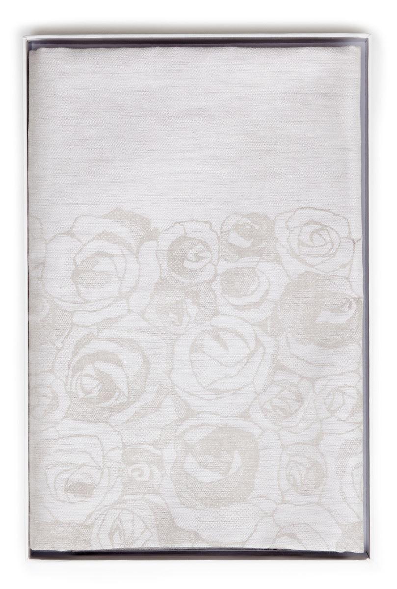 Lapuan Kankurit Tischtuch 100 Rosen, leinen-weiss, 150x150cm