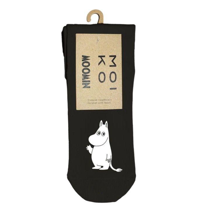 Moiko-Mumin-Socken-Mumintroll-Hello-there-schwarz