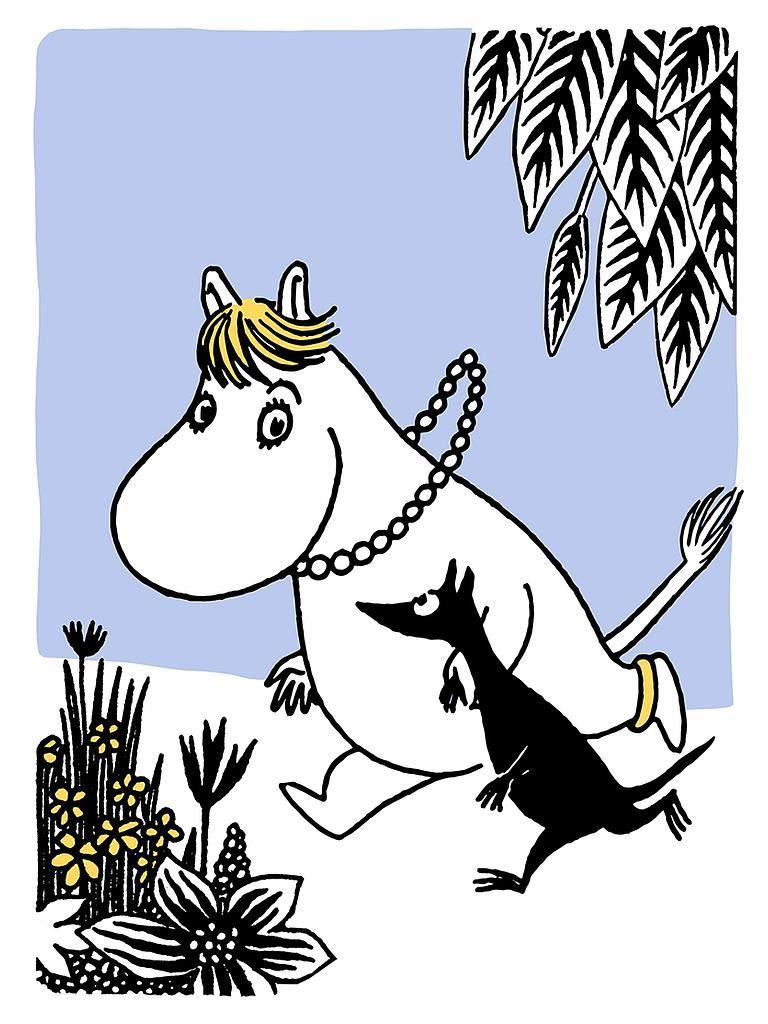 Mumin_Postkarte_Snorfräulein_&_Schatten
