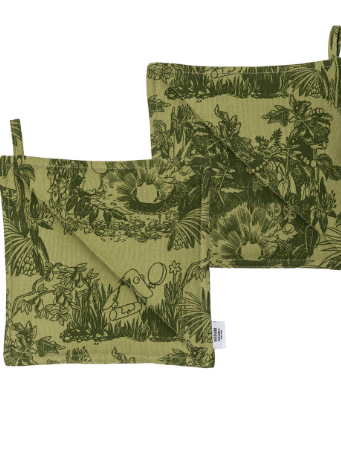 Arabia-Moomin-Topflappen-Set-mystischer-wald-grün