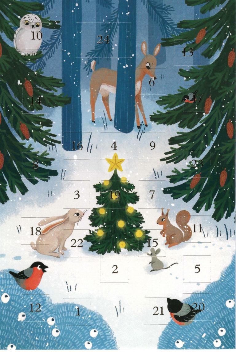 Putinki_Adventskalender-Karte_Tiere-im-Wald_Kaisu_Sandberg