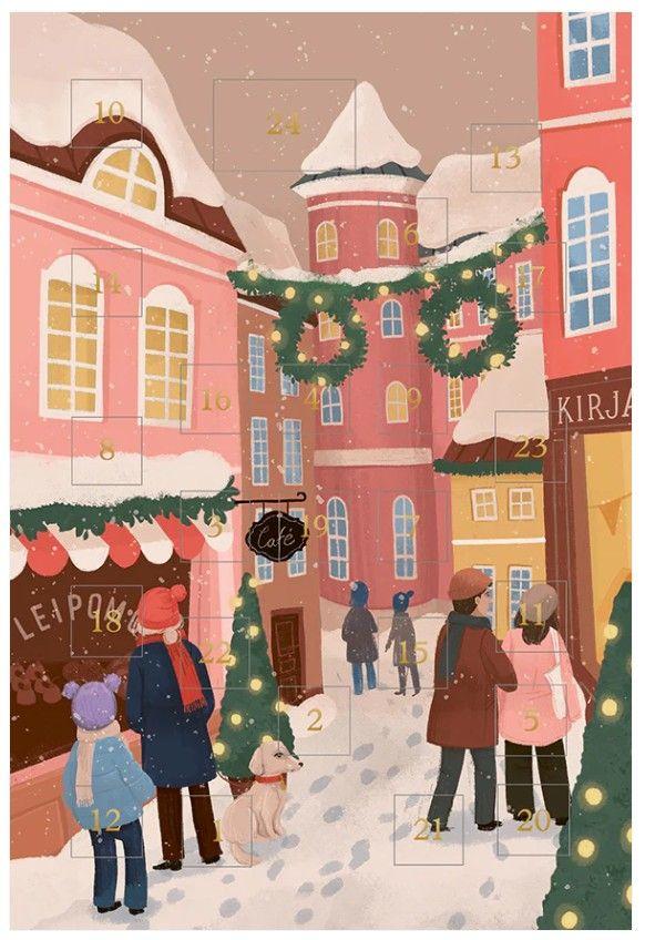 Putinki_Adventskalender-Karte_Weihnachtsstrasse_Kaisu_Sandberg